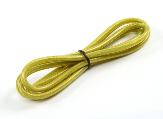 Turnigy Pure-Silicone Wire 12AWG (1mtr) Translucent Yellow