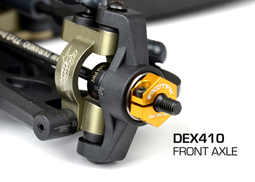 Exotek Racing Aluminum 12mm Hex Set 2pcs Gold For Durango DEX210 DEX410 #1474
