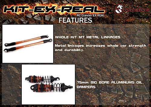 3Racing EX REAL 1/10 Crawler Car Kit EP #KIT-EX-REAL